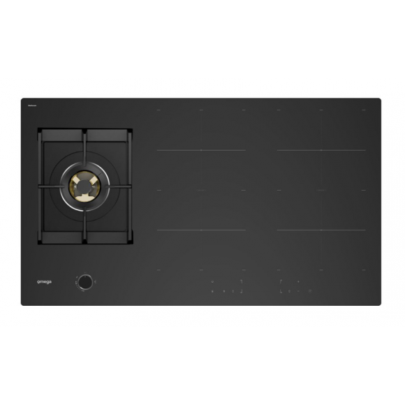 OCIG905B Omega 90cm Hybrid Cooktop, Gas and Induction